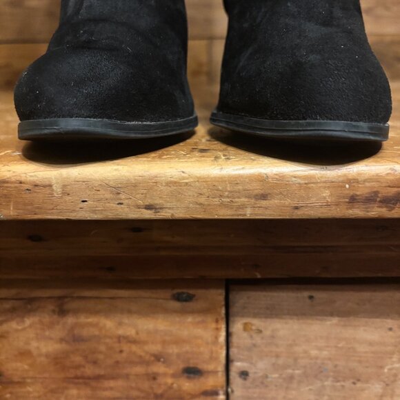 Faux Suede Black Boots - Picture 4 of 6